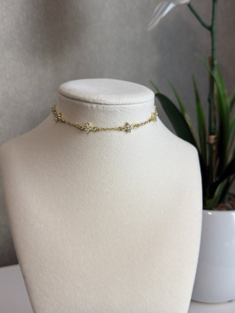 14K Gold Plated Clover Bracelet Golden Crystal Bracelet For Women